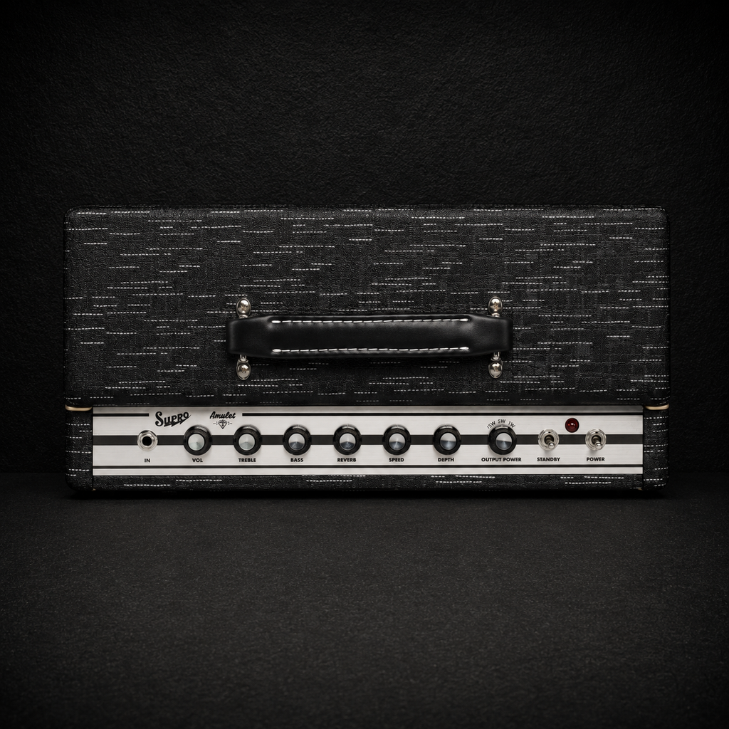 Supro Amulet 15W 110 Combo Amp In Black Scandia