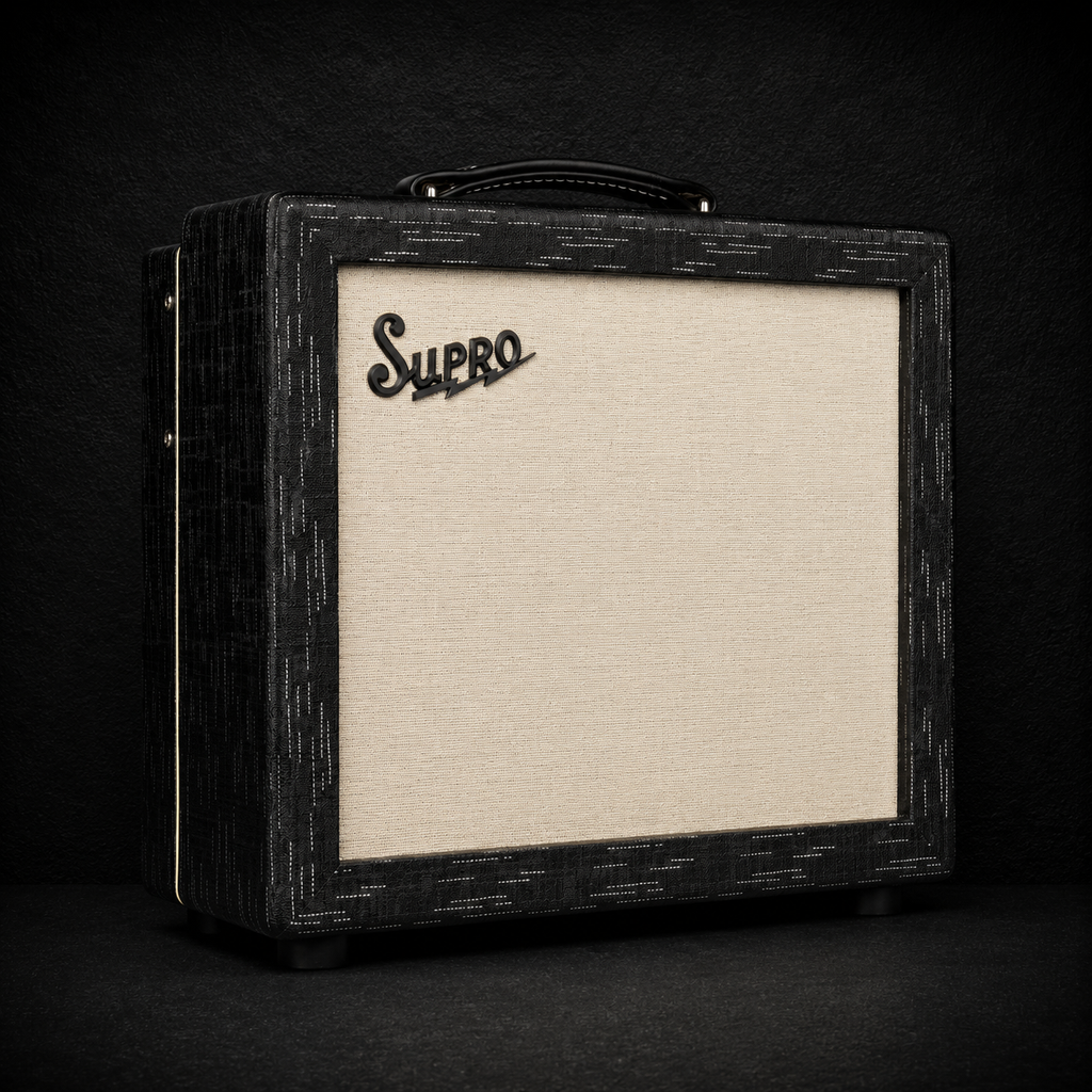 Supro Amulet 15W 110 Combo Amp In Black Scandia
