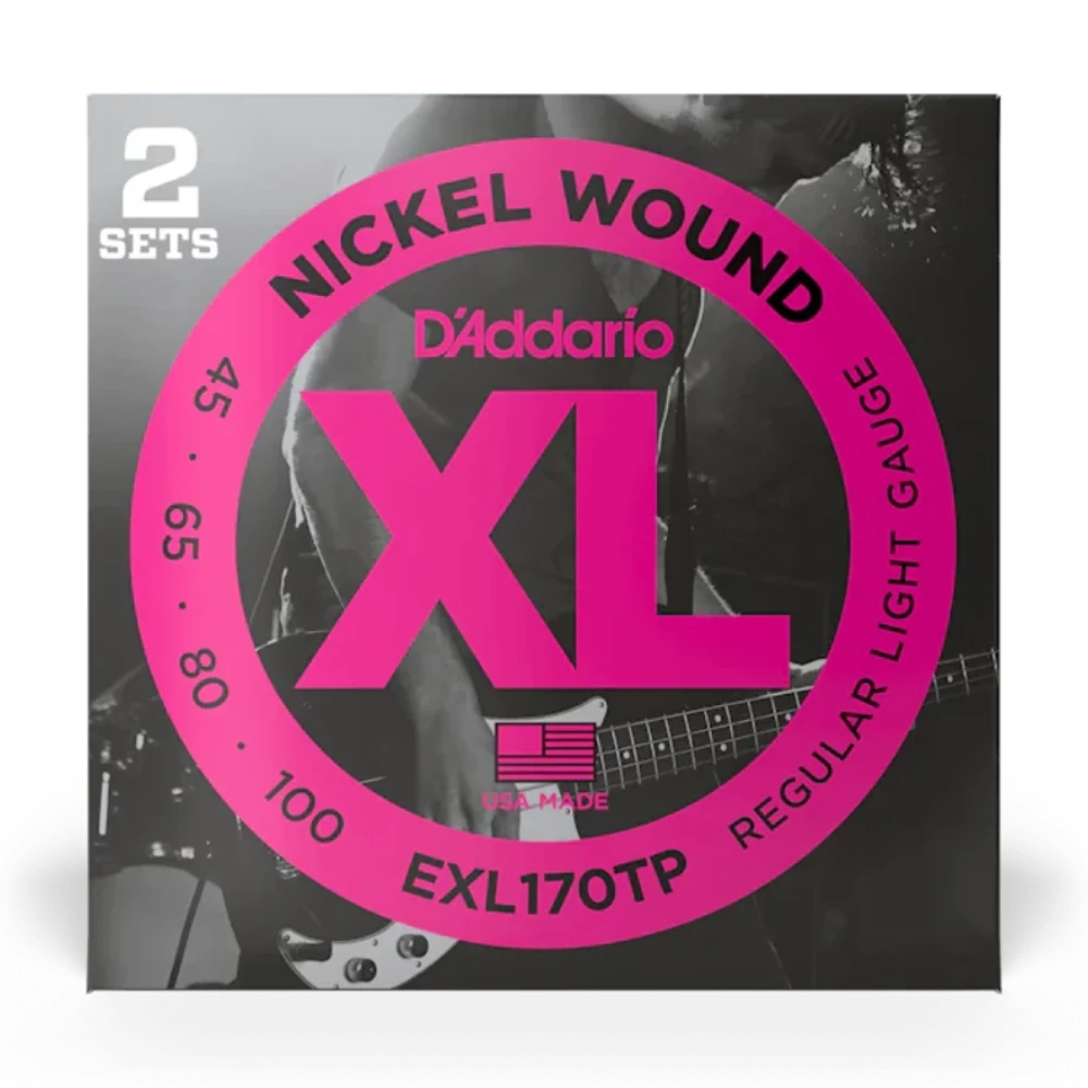 D'Addario EXL170TP 45-100 Regular Light Long Scale Bass Strings 2 Pack