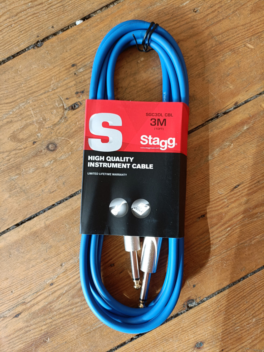 Stagg 3m (10ft) Blue Instrument Cable SGC3DL CBL